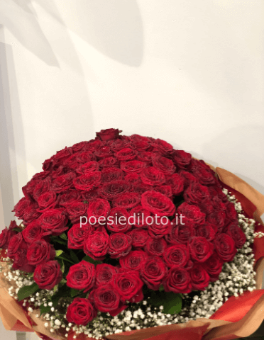 fascio di 100 rose rosse STELO CM 60