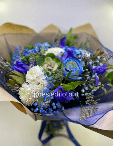 BOUQUET COLORATO AZZURRO,BLU