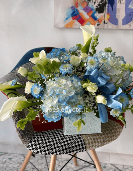 box floreale azzurro ( nascita )
